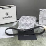 Chanel Red Patent Leather CC Logo Belt - Image 2