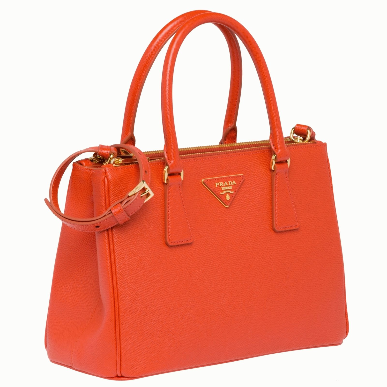 2AF7A908-1E35-172B-E0B8-6525EFC2C82D.jpg Orange Prada Galleria Medium Bag Knockoff - Image 1
