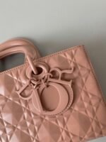 Dior Lady D-Joy Medium Bag Faux in Nude Calfskin with Diamond Motif - Image 5