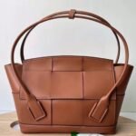 Top Quality Fake Bottega Veneta Arco Small Bag In Caramel Intrecciato Calfskin