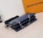 Louis Vuitton Coussin PM Bag In Navy Blue With Jacquard Strap - Image 4