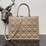 Dior Medium Book Tote Bag Fake with Strap in Beige - Image 5