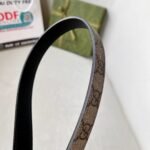 WIDE LEATHER BELT WITH DOUBLE G BUCKLE - Image 5