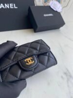 Chanel Classic Leather Wallet In Black - Image 3