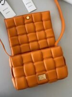Top Quality Faux Bottega Veneta Padded Cassette Bag In Orange - Image 6