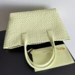 Top Quality Knockoff Bottega Veneta Cabat Medium Bag In Lemon Intrecciato Lambskin - Image 10