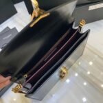 Fake Saint Laurent Cassandra Medium Chain Bag Black - Image 4