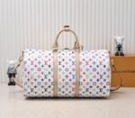 LV X TM Multicolored Keepall Bandouliere 50 In White - Image 3