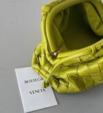 Fake Bottega Veneta Mini Pouch with Strap Kiwi - Image 2