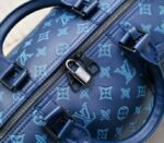 LV Monogram Shadow Keepall Bandouliere 50 In Navy River Blue - Image 6
