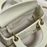 Dior Lady Dior Mini Bag Fake in White - Image 5