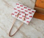 X TM Monogram Cherry Canvas Onthego MM In White Style 1 - Image 5