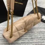 Saint Laurent Puffer Medium Chain Bag Beige Lambskin - Image 10