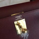 Bordeaux Epsom Copy Hermes Kelly Sellier 28cm Premium Handbag - Image 2