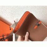 Brown orange replica Hermes Dogon duo wallet - Image 8