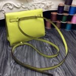 Yellow Swift Leather Copy Hermes Kelly Danse Bright Handbag - Image 2