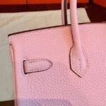 Pink Hermes Birkin 25cm Luxury Designer Knockoff Bag - Image 6