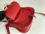 Red Grained Leather Chloe Marcie Mini Double Handle Fake Bag - Image 2