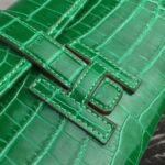 Bambou Knockoff Hermes Jige Elan 29 Green Accent Clutch - Image 6