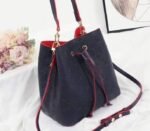 Louis Vuitton Monogram Empreinte NeoNoe MM Bag In Marine Rouge - Image 2