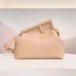 Top Quality Fake Fendi First Medium Bag In Powder Pink Nappa Leather - Image 6