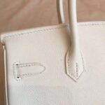 Premium Replica White Hermes Birkin 25cm Handbag - Image 7