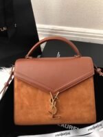 Fake Saint Laurent Cassandra Medium Bag Brown Suede - Image 5