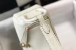 Replica Hermes Lindy Mini handbag in white clemence leather - Image 6