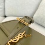 Fake Saint Laurent Medium Solferino Bag Khaki Green Calfskin - Image 11
