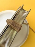 KATE CHAIN WALLET WITH TASSEL IN GRAIN DE POUDRE EMBOSSED LEATHER - Image 9