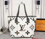 Louis Vuitton Giant Neverfull MM Tote In Cream And Caramel - Image 2