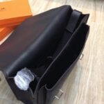 Black Knockoff Hermes Bicolor Steve Messenger Bag - Image 3