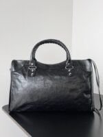 Knockoff Balenciaga Le City Medium Bag Black Arena Lambskin - Image 4