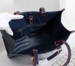 Louis Vuitton Monogram Empreinte Giant Onthego MM Tote In Navy Blue - Image 5