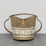 Top Quality Fake Celine Bucket 16 Bag In Textile with Celine Logo - Image 2