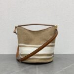 Top Quality Fake Celine Bucket 16 Bag In Textile with Celine Logo - Image 16