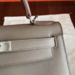 Etoupe Epsom Replica Luxury Hermes Kelly 32cm Sellier Elegant Tote - Image 4