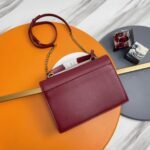 Knockoff Saint Laurent Sunset Medium Top Handle Bag Red Calfskin - Image 6