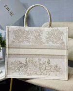 Dior Large Book Tote Bag Replica in Dior Around the World Stella Embroidery - Image 8