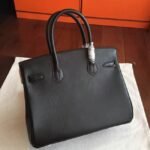 Hermes Birkin 35cm Imitation Designer Bag in Black - Image 5