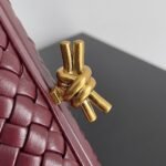 Fake Bottega Veneta Knot Minaudiere Clutch Bordeaux - Image 7