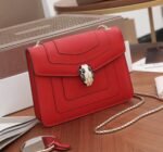 Fake Bvlgari Serpenti Forever Small Crossbody Bag Red Leather - Image 5