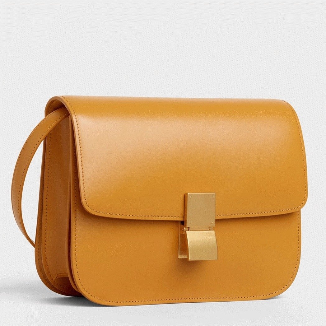 30C7F81E-F5E9-8968-131A-EE8518C0A541.jpg Top Quality Knockoff Celine Classic Box Medium Bag In Yellow - Image 1