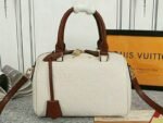 Louis Vuitton Monogram Empreinte Speedy Bandouliere 25 Handbag In Cream