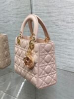 Dior Small Lady Dior Bag Fake in Pink - Image 3