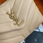 Fake Saint Laurent LouLou Toy Strap Bag Beige - Image 7