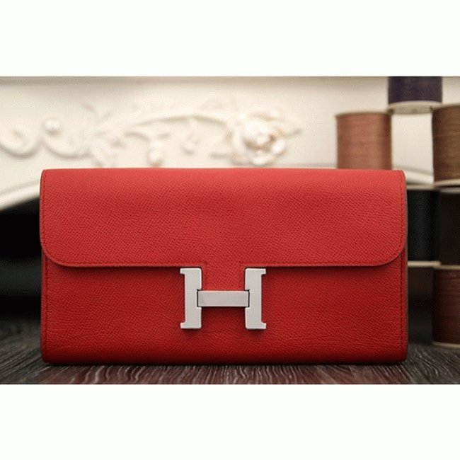 324348F4-834D-BE7D-F207-2E6FAFE5D78A.jpg Red AAA fake Hermes Constance wallet - Image 1