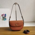 Prada Arque Shoulder Bag with Flap Fake in Brown - Image 3