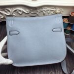 Blue lin fake designer Hermes Jypsiere 34cm handbag - Image 2