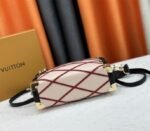 Louis Vuitton Malletage Leather Side Trunk MM In Beige And Red - Image 5